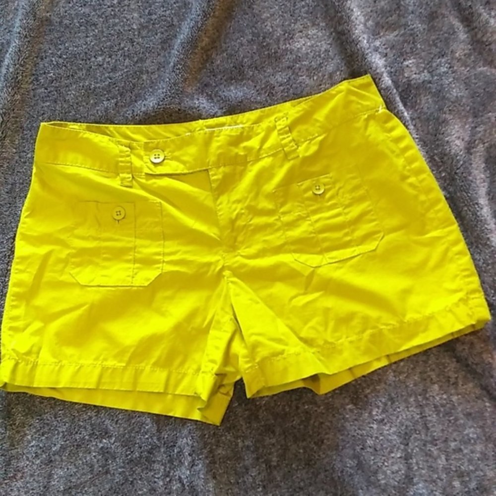 Loft chartreuse shorts